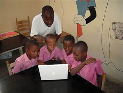 Haiti Schoolboys-laptop
