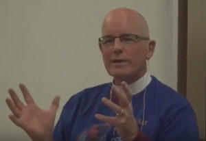 bishop patrick bell speaking at the two thousand seventeen diocesan convention